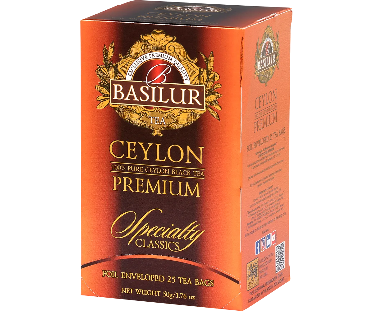 Basilur Specialty Ceylon Premium sort te 25 breve frisk
