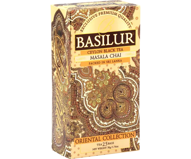 Basilur Masala Chai sort te tebreve 25 stk krydret