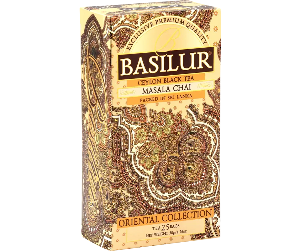 Basilur Masala Chai sort te tebreve 25 stk krydret