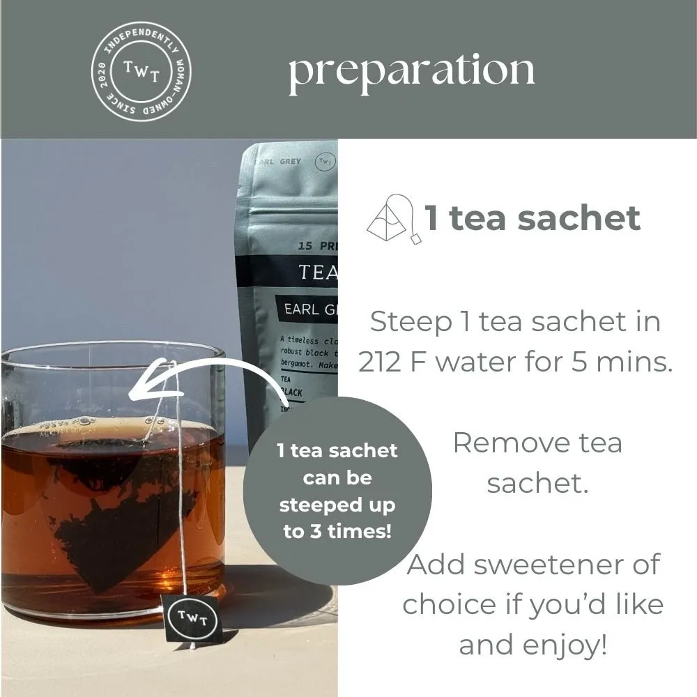 Tea with Tae Earl Grey brev-te sort te 30 breve