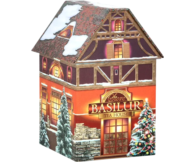Basilur Christmas Tea House sort te 100g marcipan